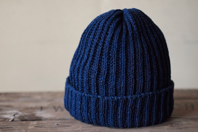 Alderney Cotton Indigo Knit Cap-3