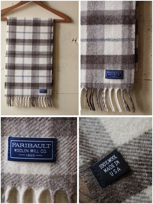 FARIBAULT Hatchet Plaid Scarf, Gray-2