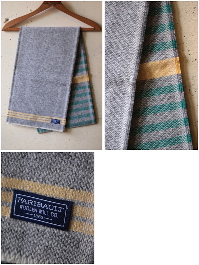 FARIBAULT Mid Stripe Scarf, Green-2