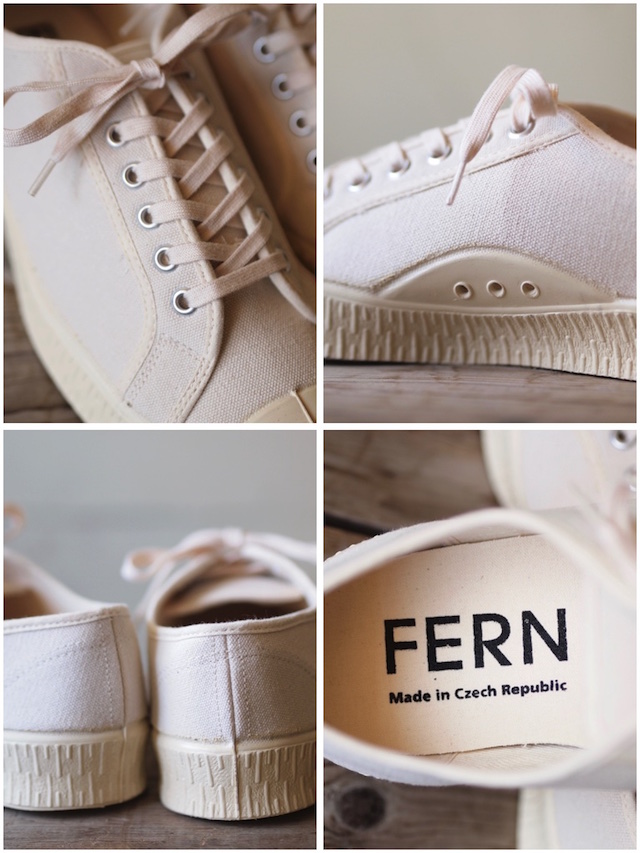 FERN Canvas Sneaker Army Type Low Cut Natural-4