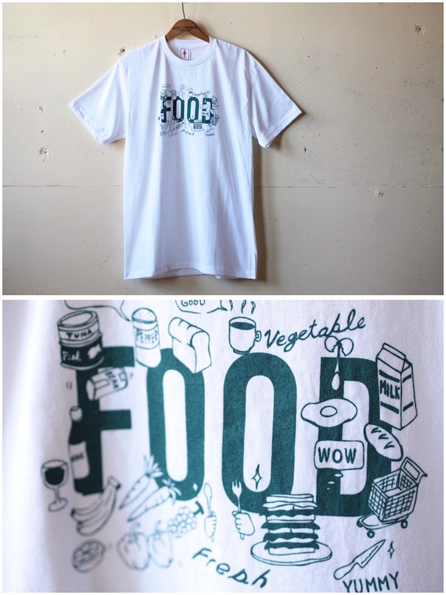 GMT Printed T-Shirt FOOD, White-2