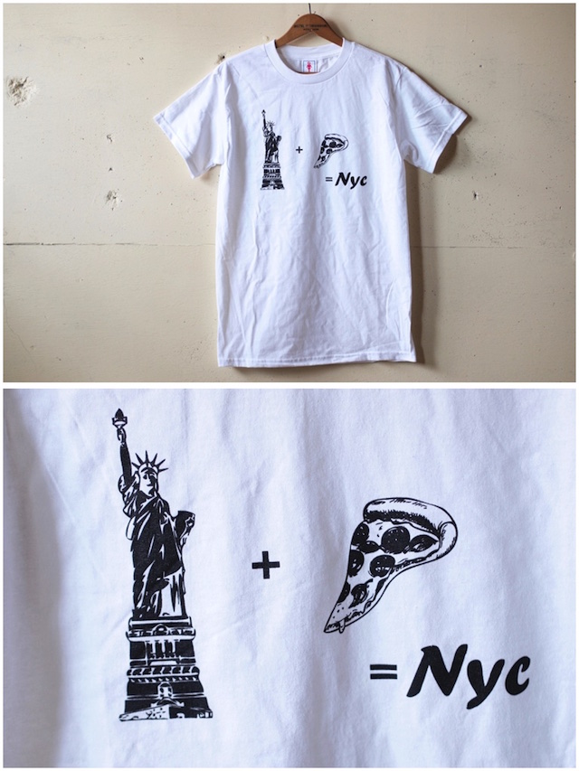 GMT (General Mean T-Shirts) PIZZA NY White-2