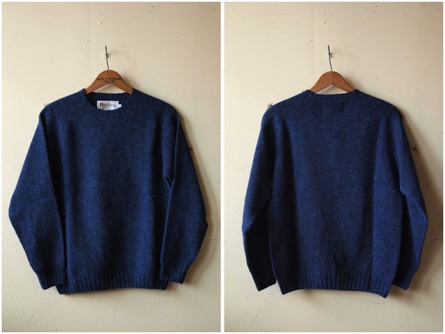 Harley of Scotland, Shetland Sweater, Denim1