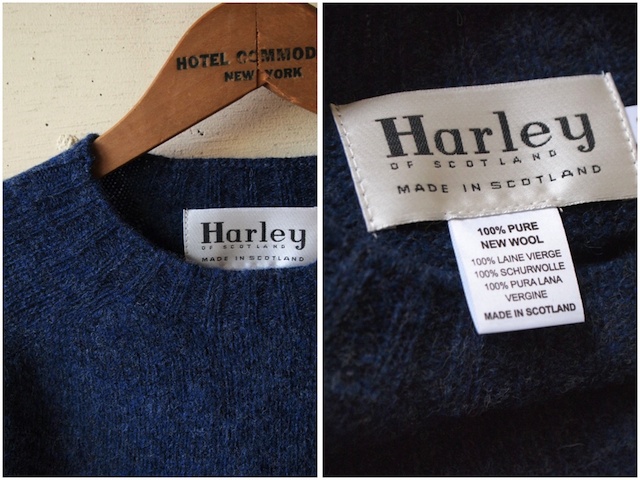 Harley of Scotland, Shetland Sweater, Denim3