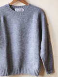 Harley of Scotland Shetland Sweater Grey-Link