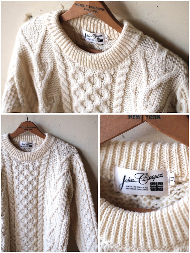 John Cooper Knitwear, Donnelly Aran Cable, Crew Neck, Pure Aran-6