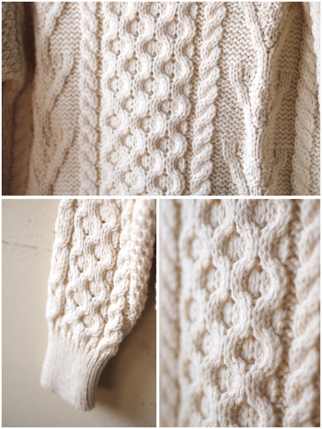 John Cooper Knitwear, Donnelly Aran Cable, Crew Neck, Pure Aran-7