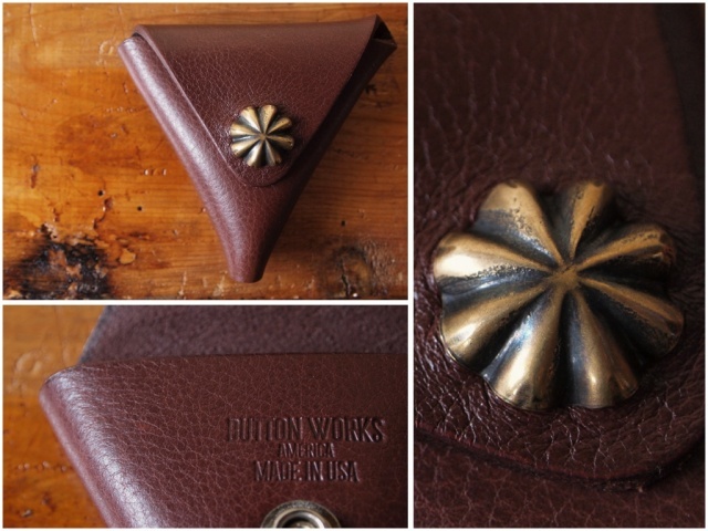 Button Works (ボタンワークス) Coin Case, Brown