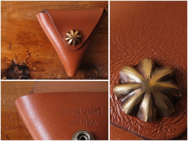 Button Works (ボタンワークス) Coin Case, Light Brown