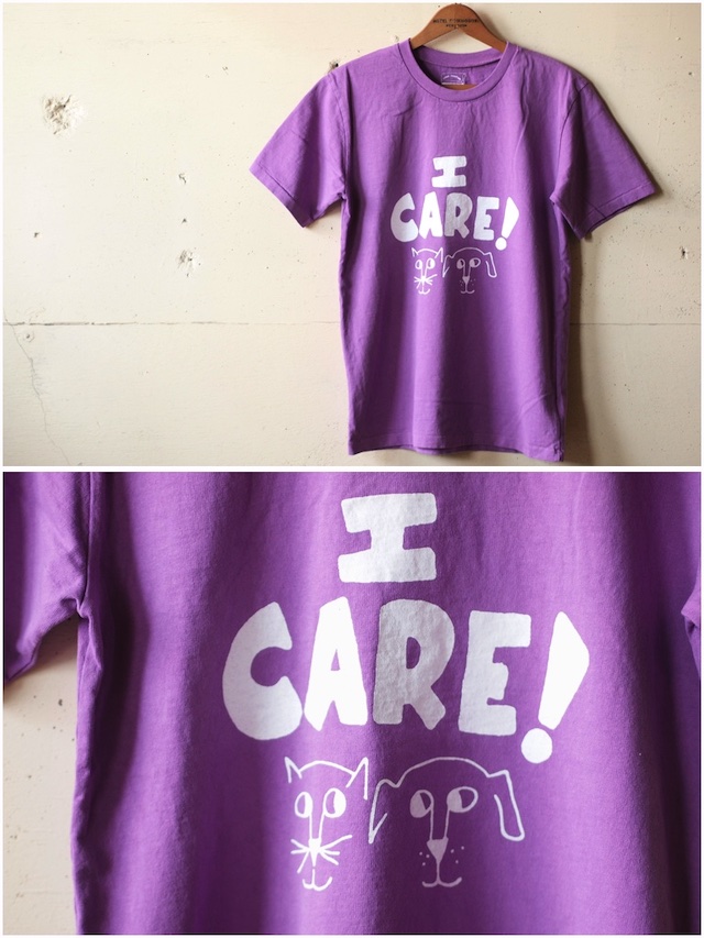 MIXTA Printed Tee I CARE Jacaranda-2