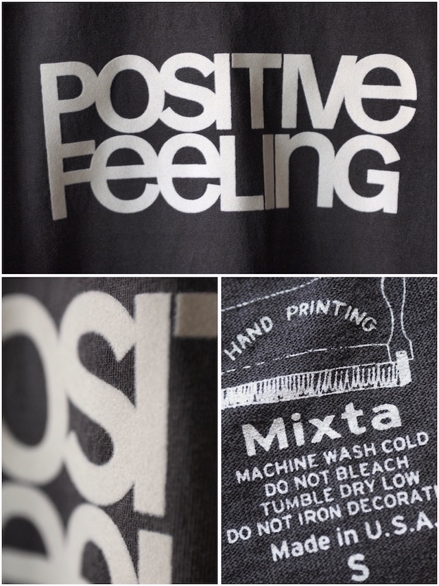 MIXTA Printed Tee Positive Feeling Vintage Black-3