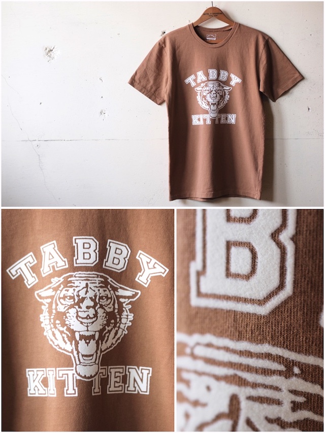 MIXTA Printed Tee Tabby Kitten Camel-2