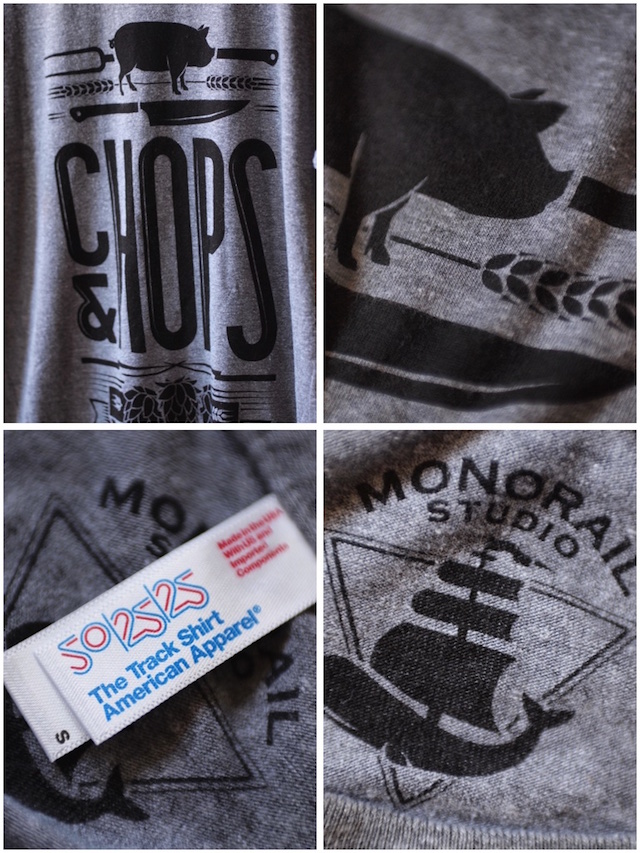 Monorail Studio T-Shirt Chops & Hops Athletic Grey-3