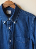 WORKERS Denim BD Shirt, Blue Washed-Link