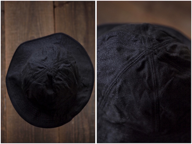TCBjeans 30's Hat Black Yorimoku Twill-3