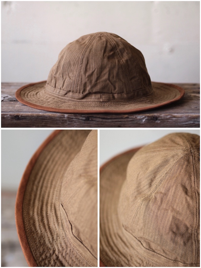 TCB jeans 30's Hat (US.Army Hat) Brown Herringbone-3