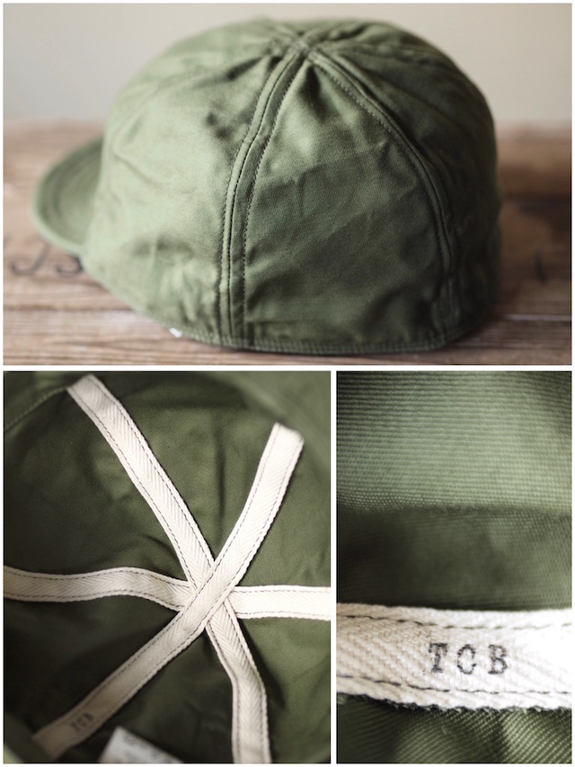 TCB jeans 40's Cap Back Sateen Olive / Army Air Force Mechanicman Cap-4