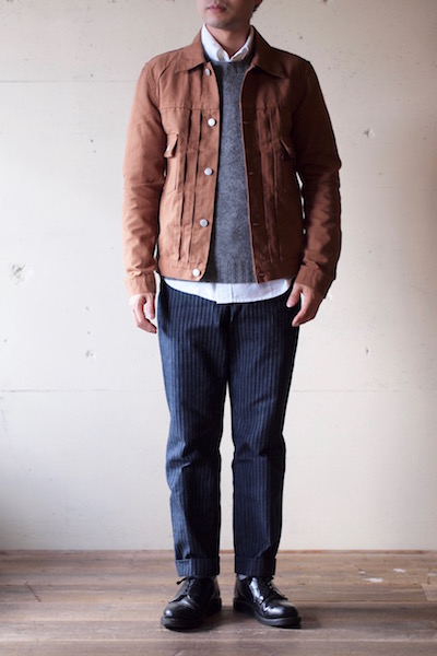 TCBjeans 50's JKT Zimbabwe Brown Duck-3