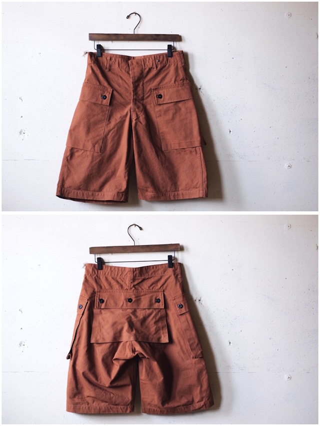 TCB jeans Crawling Shorts Brown Canvas-4