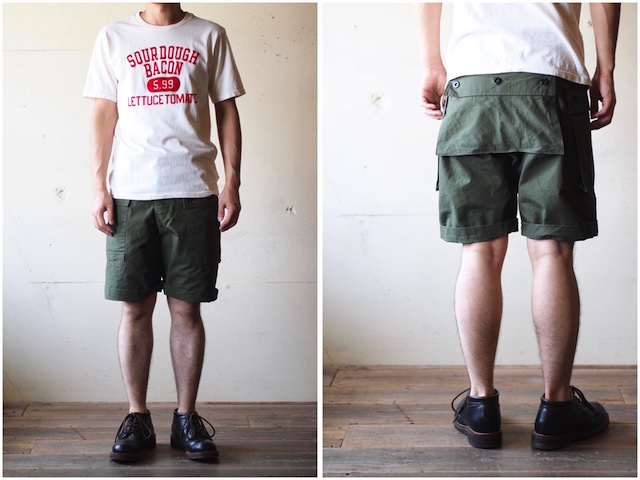 [TCB jeans] Crawling Shorts, Rip Stop / OD