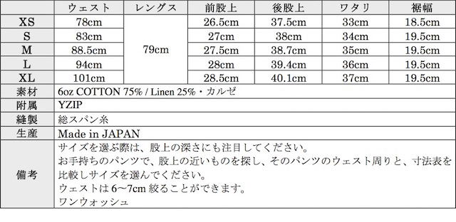 WORKERS FWP Trousers Standard-Fit Cotton Linen Kersey-Graph