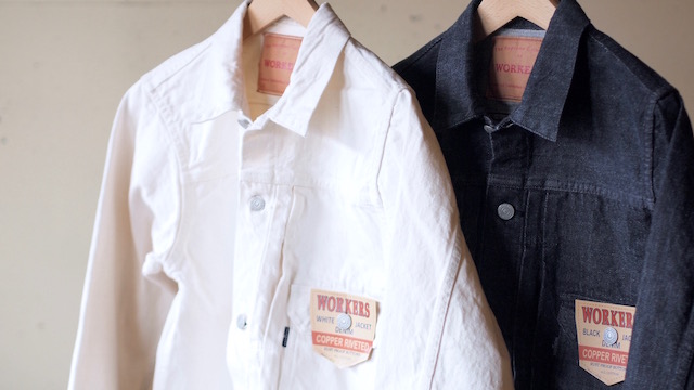 WORKERS Denim JKT Type-1 White/Black-Top