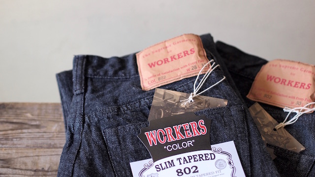 WORKERS Lot.802 Slim Black Denim-Top1