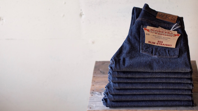 WORKERS Lot.805 Super Slim Jeans 13.75oz Left Hand Weave Denim-Top