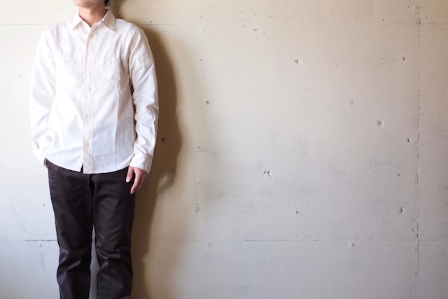 WORKERS MFG Work Shirt White Chambray-2