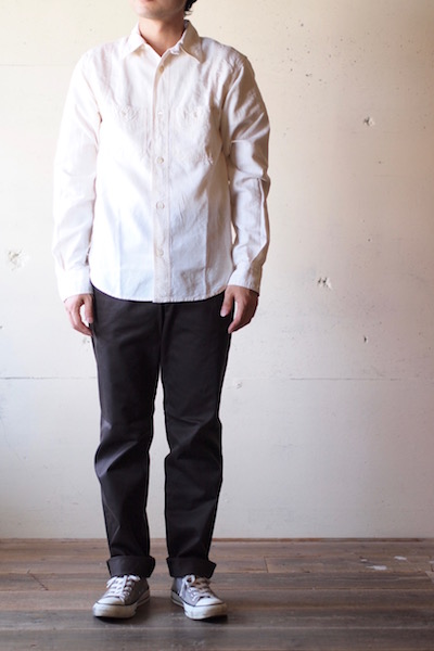 WORKERS MFG Work Shirt White Chambray-3