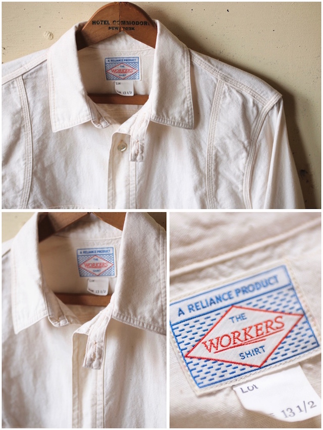 WORKERS MFG Work Shirt White Chambray-5