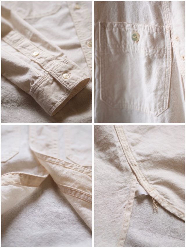 WORKERS MFG Work Shirt White Chambray-7