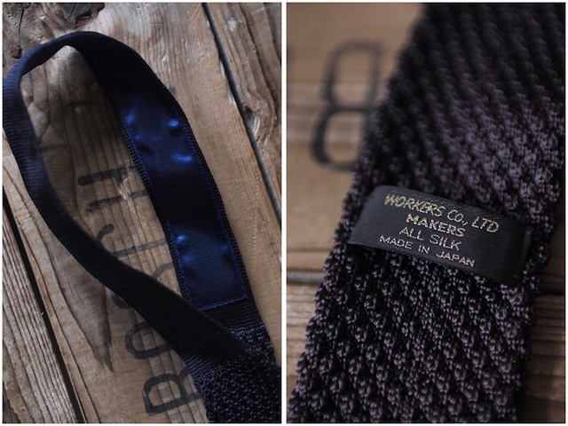 WORKERS Silk Knit Tie Charcoal Grey, Dark Navy-5