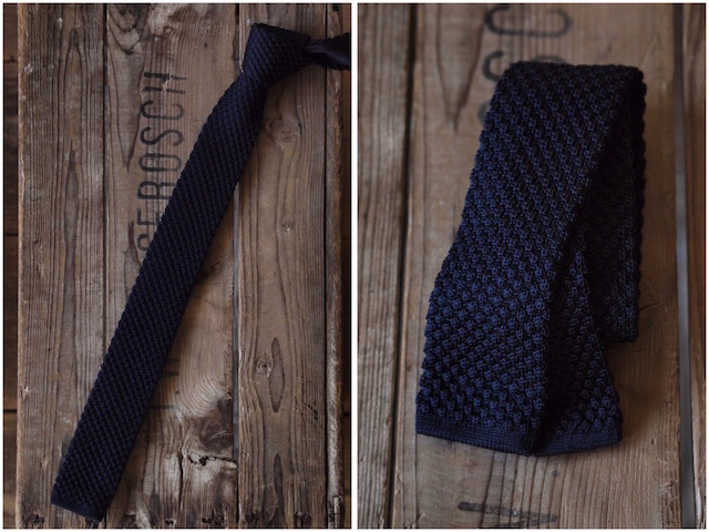 WORKERS Silk Knit Tie Gold/Forest/Midnight-4