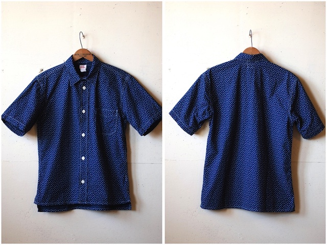 WORKERS S/S Indigo Shirt, Star Dot-4