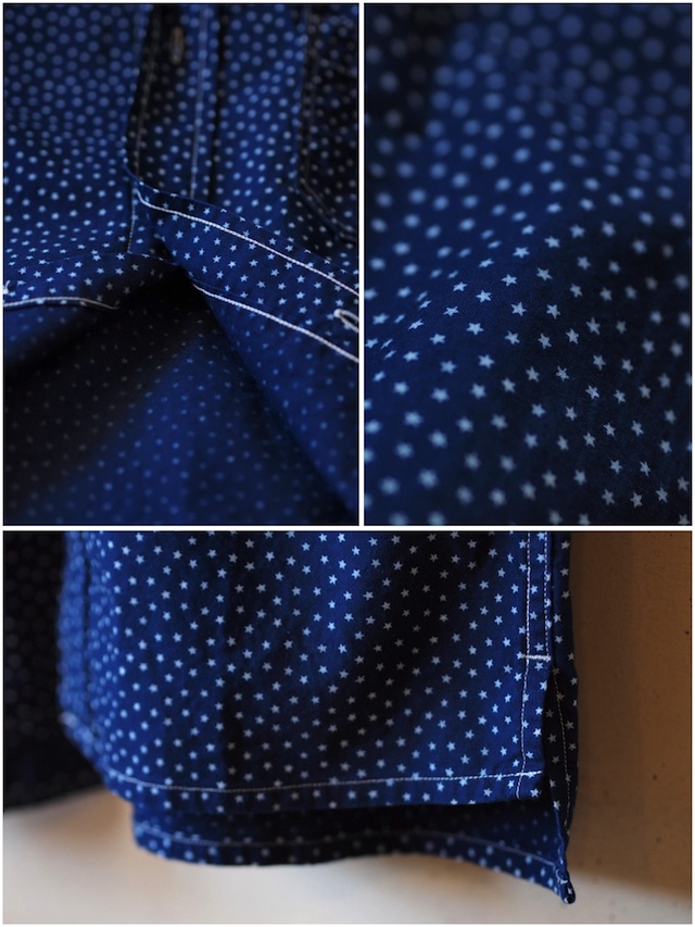 WORKERS S/S Indigo Shirt, Star Dot-7